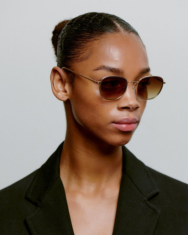 Hello / Matte Gold & Brown Gradient Lens - Shade Files